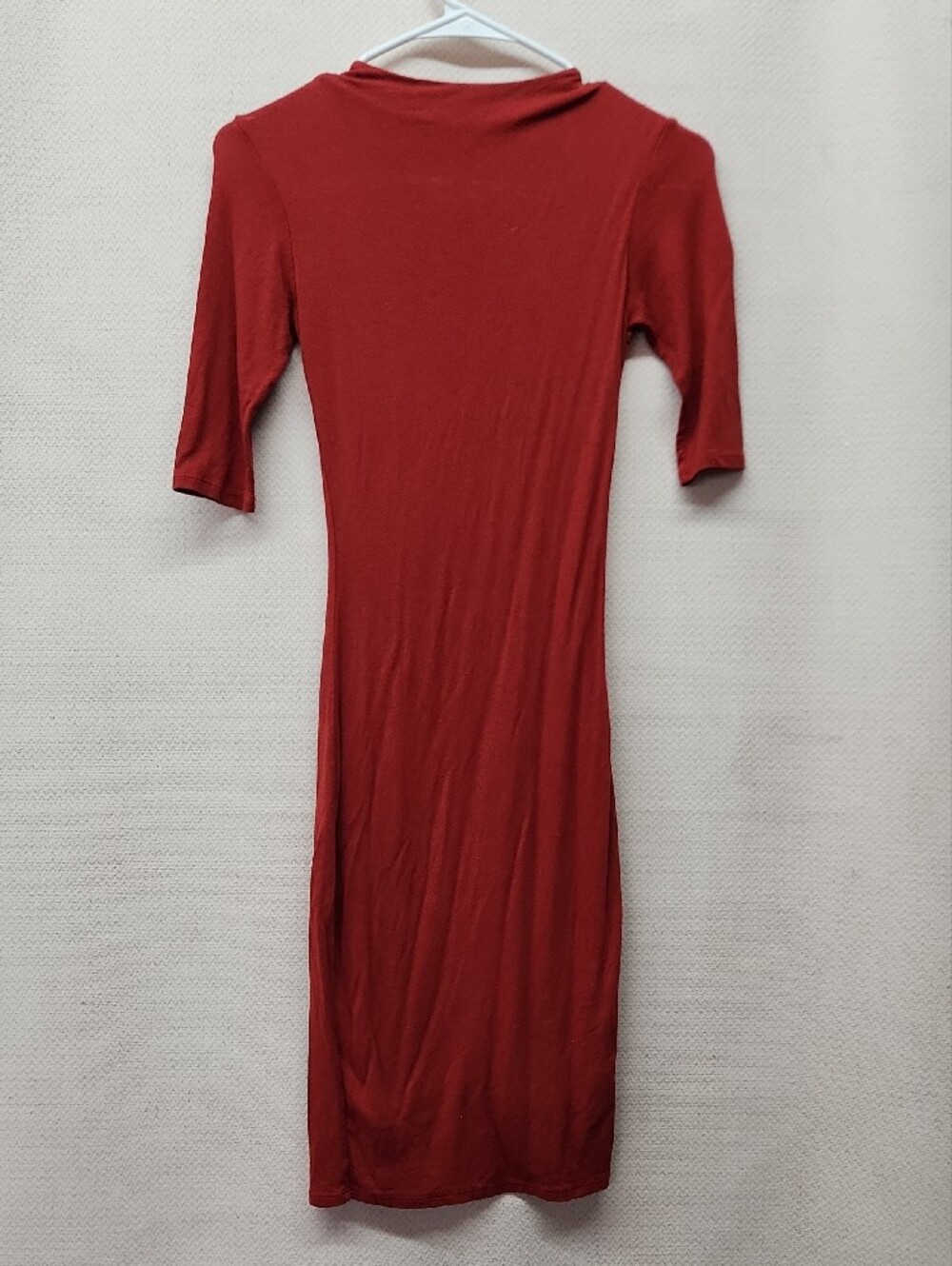 Women’s Slim Fit Red Midi Dress - Picture 2 of 3